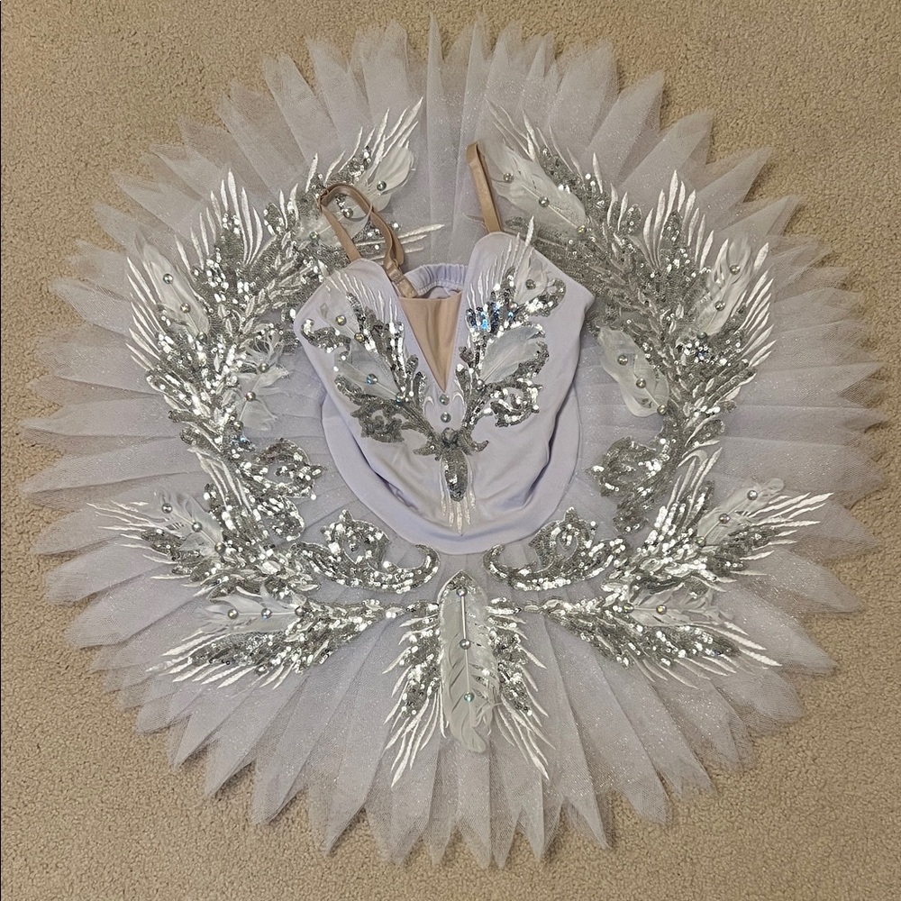 Ballet Costume Silver and White Ballerina Tutu